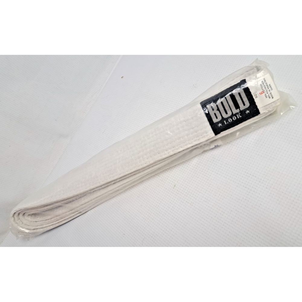 White Karate Bold Look Belt Size 6 Martial Arts - NEW OPEN BOX - Picture 3 of 7